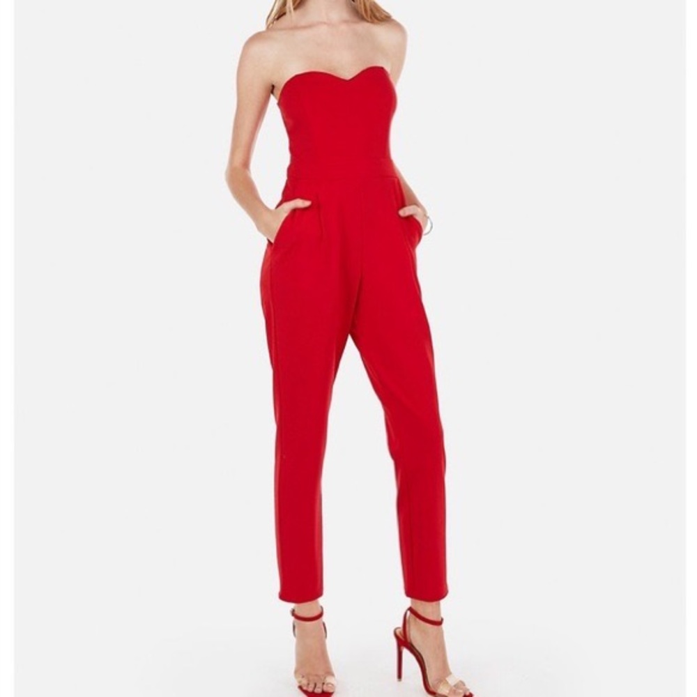 Bold Classy Red Jumpsuit Size 2
